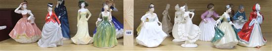 A collection of Doulton etc figures (17)